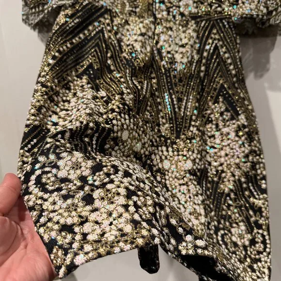 Selfie Leslie “Lady Luck” Cape Sleeve Wrap Dress – Black – NWT - Picture 7 of 8